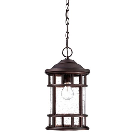 Estallar 15.25 x 8.75 x 8.75 in. Vista II 1-Light Architectural Bronze Hanging Light ES3661247